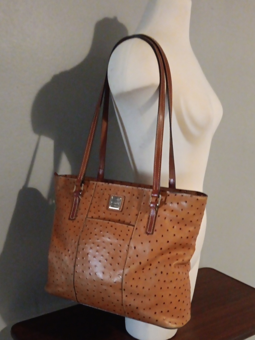 Vintage Dooney & Bourke Ostrich Skin Tote